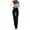 Black, variant on Plus Size Pants Women Solid Elasticity Leggings Bell-bottoms Pants