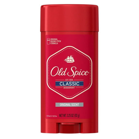 Old Spice Deodorant 3.25oz Classic Original Round Stick (Pack of 2)