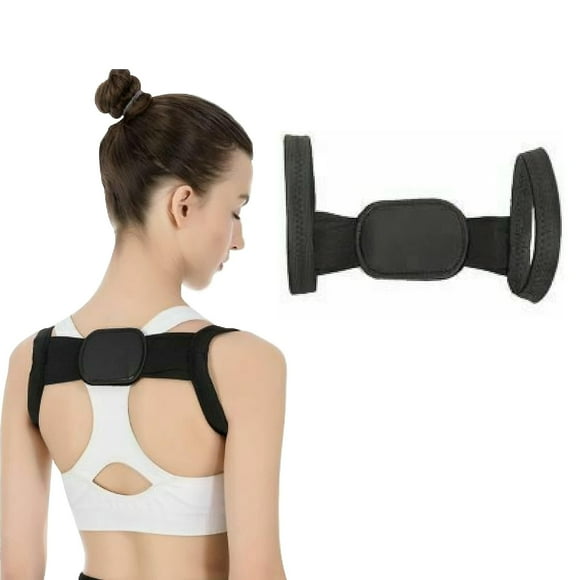 Corrector de postura: soporte lumbar ajustable y transpirable con correa para hombres y mujeres, enderezador de clavícula.