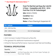 thumbnail image 2 of Front Tie Rod End and Sway Bar Link Kit 6 Piece - Compatible with 2010 - 2016 Ford Flex 3.5L V6 Turbocharged 2011 2012 2013 2014 2015, 2 of 2