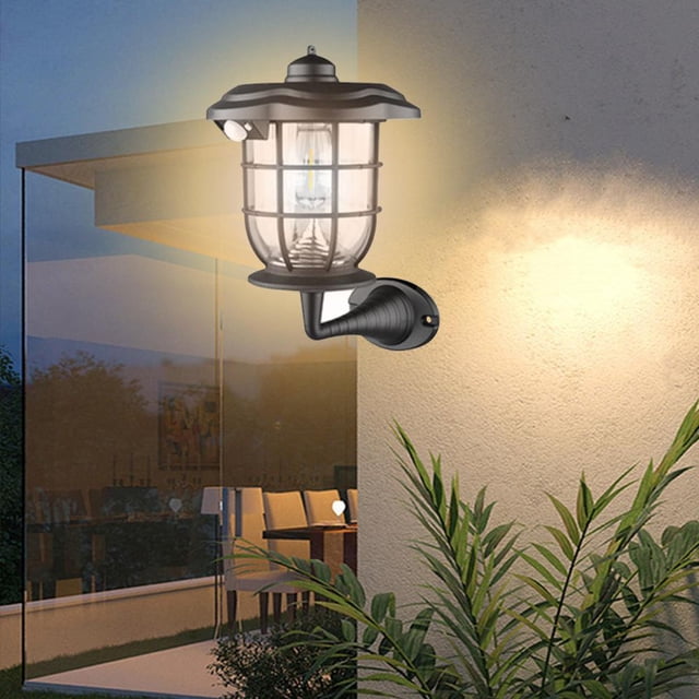 Feltree Dual-Mount Solar Security Lights (Wall/Ground), Motion Sensor with 3 Modes, LED Waterproof Lighting for Yard Garden Patio Fence
