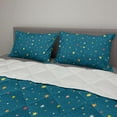 thumbnail image 2 of Night Sky Comforter & Sham Bedding Set, Colorful and Little Sparks Bedtime Sleeping Funky Drawing Art, 3 pcs Duvet Set Microfiber Filling Quilt, 5 Sizes, Multicolor, by Ambesonne, 2 of 4