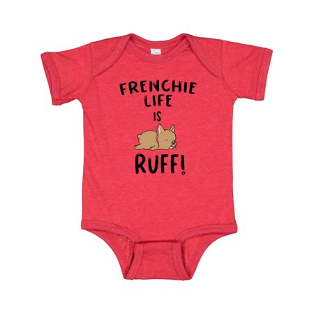

Inktastic Frenchie Life is Ruff! Blonde Gift Baby Boy or Baby Girl Bodysuit