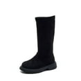 thumbnail image 5 of Ccpelsie Girls Knee High Boots Fashion Comfortable Round Toe Low Heel Riding Boots Winter Tall Boots Little Kid/Big Kid(Black,13.5), 5 of 9