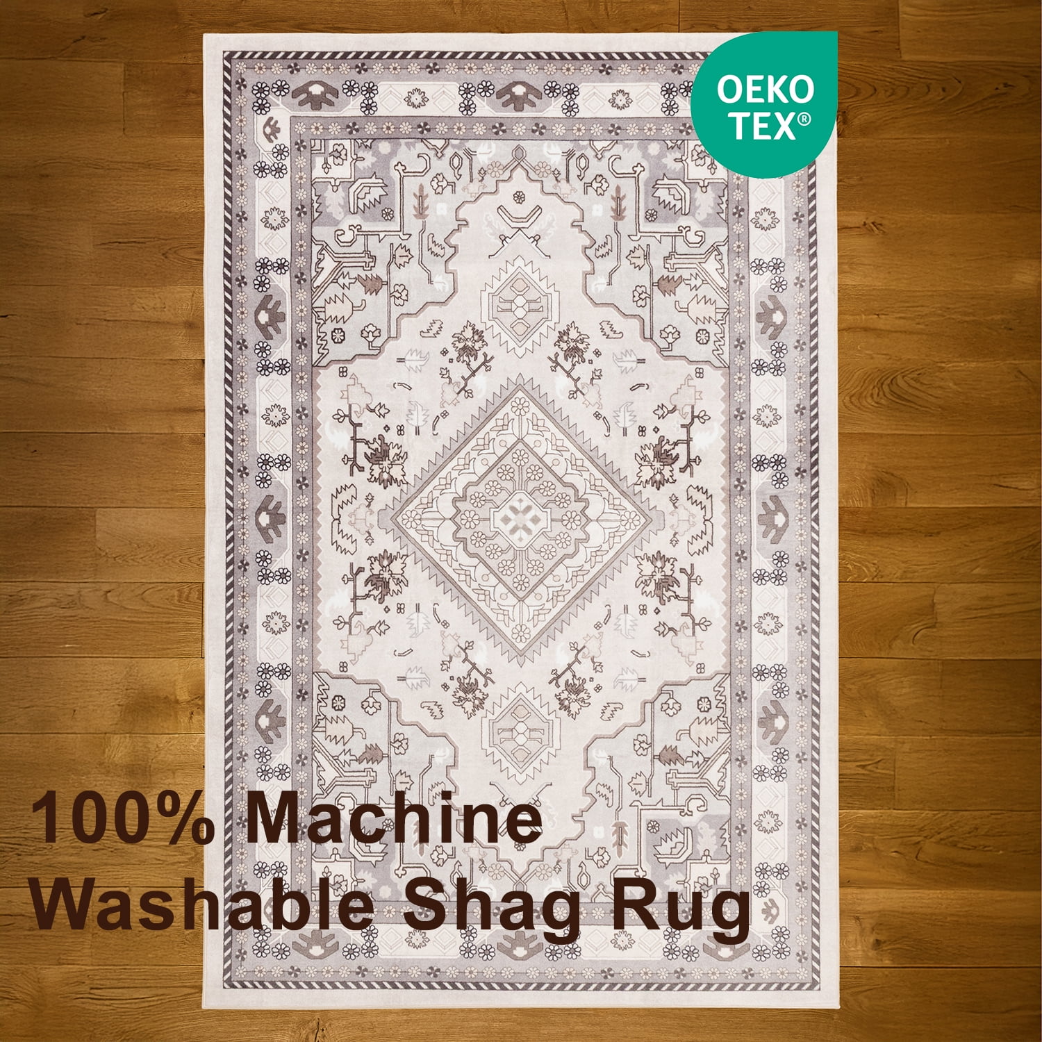 ECARPET Oriana Machine Washable Traditional Area Rug for Living Room, Bedroom, Dining Room, Entrance, Hallway and More