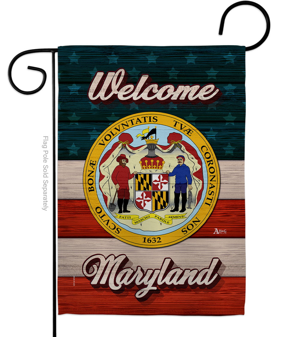NCAA University Maryland Terrapins 12.5 x 18 Inch 2-Sided Garden Flag Logo 