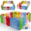 FDW 18 Panels Foldable Baby Playpen Kids Activity Center Safety Play Yard Indoor Baby Fence，All colors