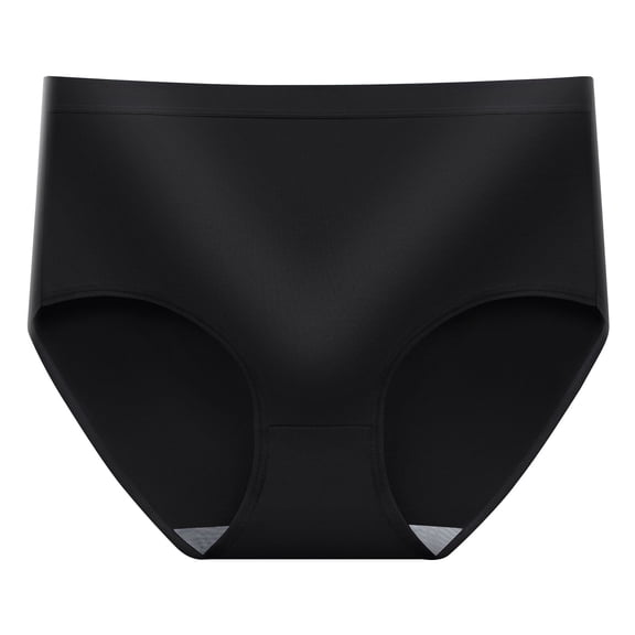 Womens Underwear Comfort High Waist Cotton Breathable Briefs Underwear Women Pack Black L