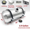 thumbnail image 2 of JSD 8x18'' 3.9 Gallon Center Fill Spun Aluminum Round Fuel Tank 1/4 NPT Outlet Gas Tank for Rat Rod, Offroad, 2 of 7