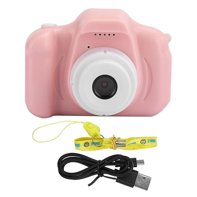 Mini appareil photo numérique intelligent pour enfants, dessin animé, photographie, vidéo, fonctionnement simple, rose