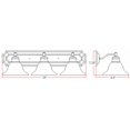 thumbnail image 4 of Design House 510263 Bristol 3-Light Vanity Light, Satin Nickel Finish, 4 of 5