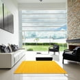 thumbnail image 7 of Ahgly Company Machine Washable Indoor Square Contemporary Deep Yellow Area Rugs, 4' Square, 7 of 7