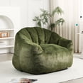 thumbnail image 7 of Green Bean Bag Chair-w/Armrests, High-Density Foam for Living room, Bedroom, 7 of 7