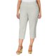 thumbnail image 1 of JM Collection - Pantalones casuales para mujer con control de barriga, color beige, 22 W cortos JM Collection Pantalones, 1 of 2