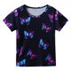 thumbnail image 1 of Blusa Casual para Niñas Gibobby camiseta de verano con estampado de mariposas negro 3-4 años, 1 of 5