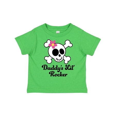 

Inktastic Daddy s Little Rocker Skull Gift Toddler Toddler Girl T-Shirt