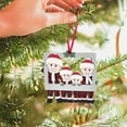 thumbnail image 4 of Fiudx Liquidación de ofertas flash Colgante de árbol de Navidad, regalo de decoración, colgante pequeño de madera de Navidad, lindo colgante de marco de fotos familiar DIY, 4 of 4