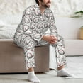 thumbnail image 7 of Fotbe Cute Baseball Pattern Long Sleeve Pajama Set for Men,Sleepwear Set,2-piece Loungewear Set,Soft PJs Comfy Nightwear with Pockets-Large, 7 of 7