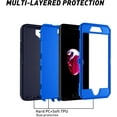 thumbnail image 3 of Biwat-for iPhone XR Case, Protective Heavy Duty 3-Layer Shockproof Hard Cover Tough Rugged Dust/Drop Proof Full Body Durable Anti-Fingerprint with Port Protection, Dark Blue, 3 of 4