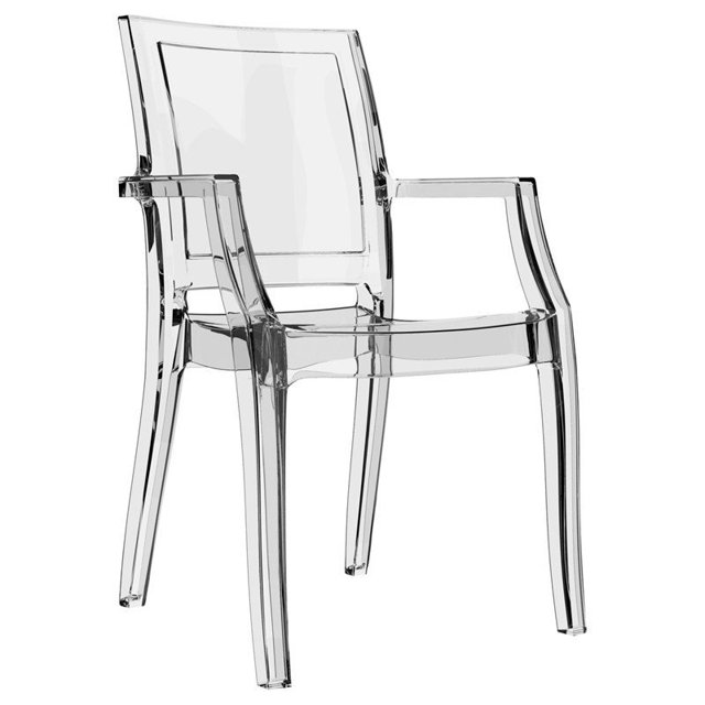 Compamia Arthur Chaise de Salle à Manger en Polycarbonate Transparent Clair