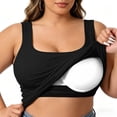 thumbnail image 6 of Ankola Plus Size Women Ribbed Tank Top Front Lift Built-in Padded Bra Sleeveless Camisole, 6 of 7