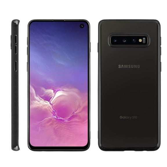 Mignova Galaxy S10 6.1 inch case,Crystal Clear Soft TPU Cover Bumper and Transparent Hybrid Rugged Anti-Scratch Panel Fit for Galaxy S10 6.1 inch case 2019 Release (Black)