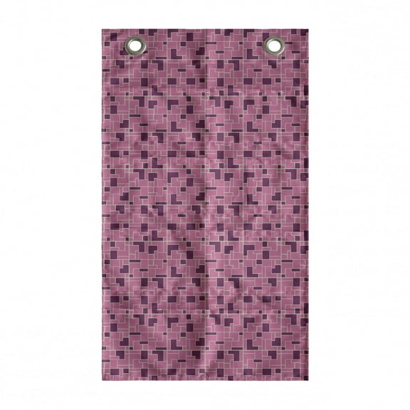 Geometric Hanging Pocket Organizer, Monotone Irregular Rectangle Pattern with Squares, Printed Polyester Storage Bag with Pockets, 21" x 31", Dark Magenta Pink