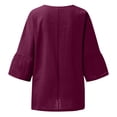 thumbnail image 5 of Chemises pour Femmes Tendance Été Femmes Été Aguichant Imprimé Régulier Bouton Col Rond Manches Courtes Femmes Haut Manches Courtes Blouses Manches Longues pour Femmes en Liquidation, 5 of 5