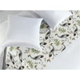 thumbnail image 2 of Bird Print Bed Runner, Vintage Vibe Wild Forest Inspired Cranes With Fern Branches, Decorative Accent Bedding Scarf for Hotels Homes & Guest Rooms, King, Off White and Pale Blue Grey, by Ambesonne, 2 of 3