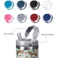 thumbnail image 5 of 30 oz Horse Flip Straw Tumbler with Handle, Cute Floral Horse Insulated Stainless Tumbler Coffee Cups Water Bottle CoffeeTravel,Horses Gifts for Women Horse Lovers Girls, 5 of 6