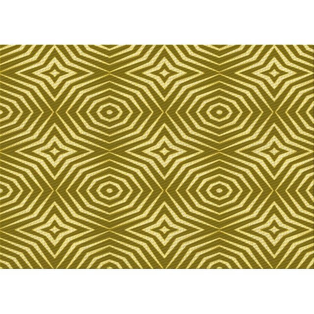 Ahgly Company Machine Washable Indoor Rectangle Transitional Dark Yellow Green Area Rugs, 5' x 7'