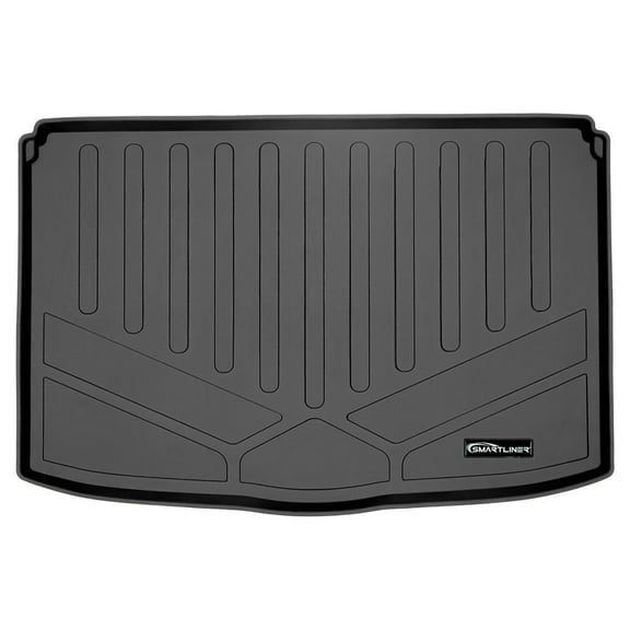 SMARTLINER Custom Fit Cargo Trunk Liner Floor Mat Behind 2nd Row Black Compatible With 2020-2022 Kia Soul Cargo Deck in Lower Position