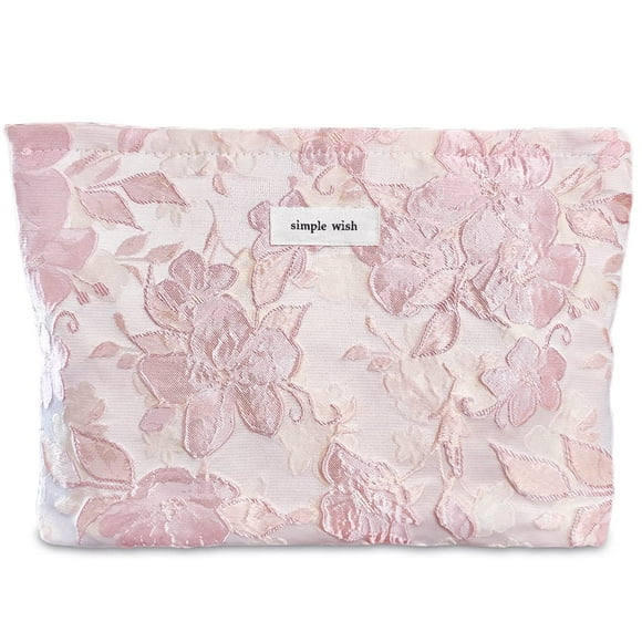Bolsa de maquillaje STARDW Aesthetic Floral para mujeres y niñas de lona