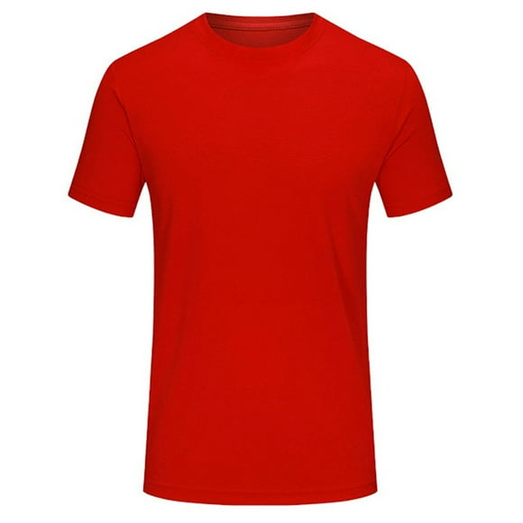 Wyzesi Beach T Shirts Men Red Men's Plain Round Neck Raglan Sleeve Men's Round Neck T Shirt for Fitness Training Men's Short Sleeved Breathable Patterned T Shirts for Men Long Sleeve