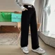 thumbnail image 3 of Pantalones de campana de pana para mujer, holgados, de pierna recta, con forro polar, informales y elegantes, para otoño e invierno, para niñas, 3 of 4