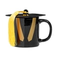 thumbnail image 2 of Fun Express Congrats Grad Ceramic Black Mug with Cap, 2 of 2