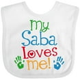 thumbnail image 3 of Inktastic My Saba Loves Me Boys or Girls Baby Bib, 3 of 4