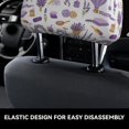 thumbnail image 4 of Kdxio Lavender Flowers Pattern Print 2 Piece Car Head Rest Covers Set Auto Front/Rear Seats Headrest Cover Universal Fit Most Cars,Sedan, SUV, 4 of 9