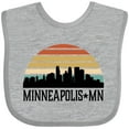 thumbnail image 3 of Inktastic Minneapolis Minnesota Skyline Retro Sunset Boys or Girls Baby Bib, 3 of 4