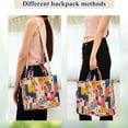 thumbnail image 4 of FORMRS Womens Corduroy Tote Bag Crossbody Shoulder Handbag with Pocket, Art Geometric, 4 of 7