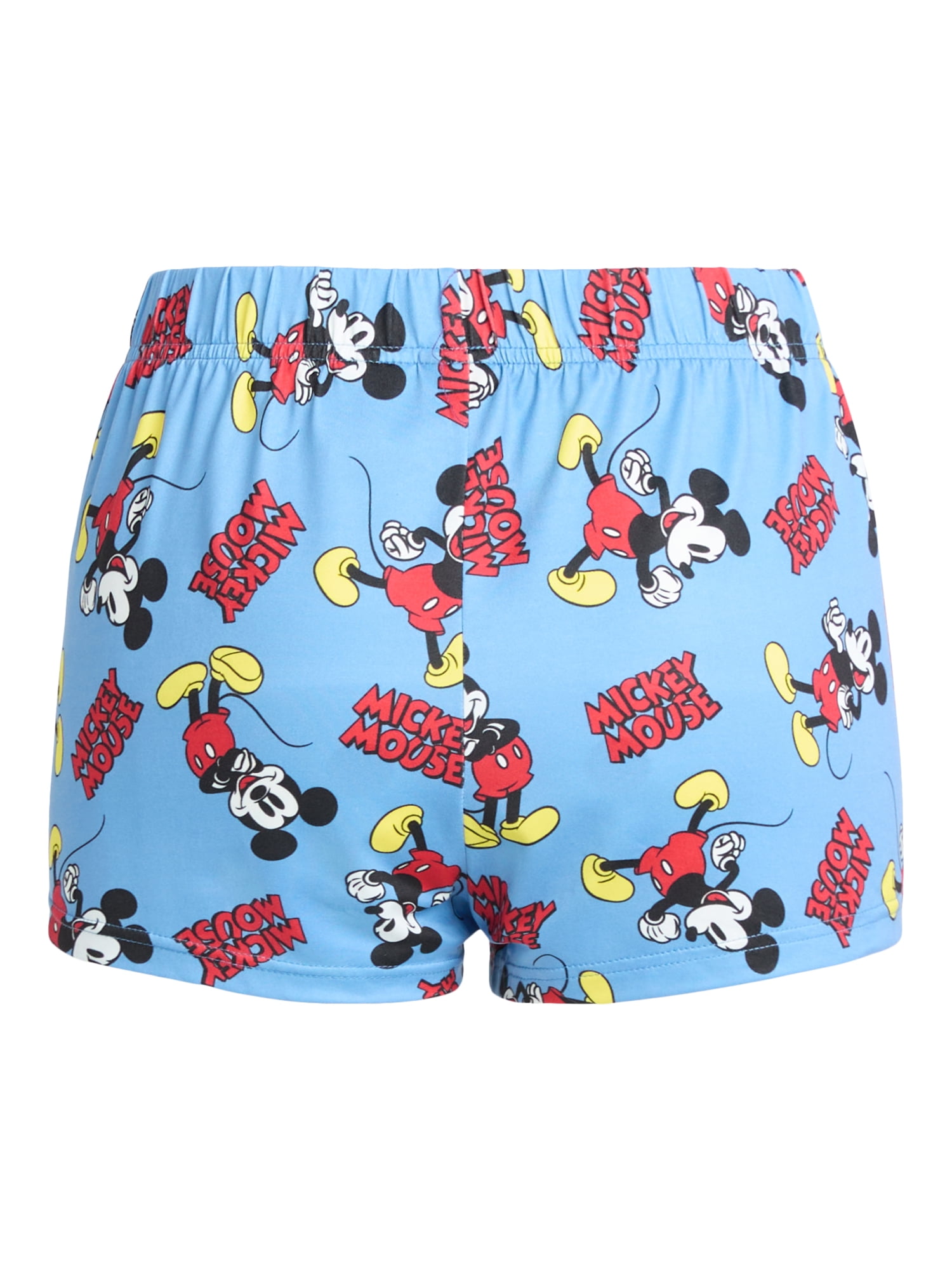 Mickey and Minnie Mouse Women's and Women's Plus Jersey Sleep Shorts, 2-Pack, Sizes XS-3X
