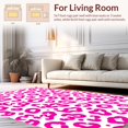 thumbnail image 2 of ODIKA 4'x6' Machine Washable Non-Slip Area Rug, Pink Cheetah Print Wild Safari Design High Traffic Rug, Pink, 305358, 2 of 7