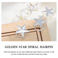 thumbnail image 4 of Gold Hair Pins Star Hair Clips Bridal Hair Piece Wedding Hair Accessories for Women and Girls Pack of 5 (Gold), 4 of 4