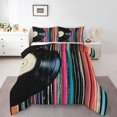 thumbnail image 1 of Erosebridal 80s Music Theme Bedding Todder Comforter Set, Old Fashion Vinyl Record Down Comforter, Reversible 2 Pieces, 1 of 8