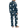 thumbnail image 2 of Yuyamidu 2 Pack Xmas Tree Button Down Pajama for Men Warm Sleepwear Pjs Nightwear Snowflake Pajamas Shirt and Pants Set with Pockets Christmas Daily Lounge Wear Size 3XL, 2 of 6