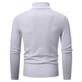 thumbnail image 6 of Feancey Mens Slim Fit Quarter Zip Sweater Winter Casual Mock Neck Knit Pullover Soft Long Sleeve Knitted Sweaters Stretch Skinny Jumper Tops Gray 2XL, 6 of 9