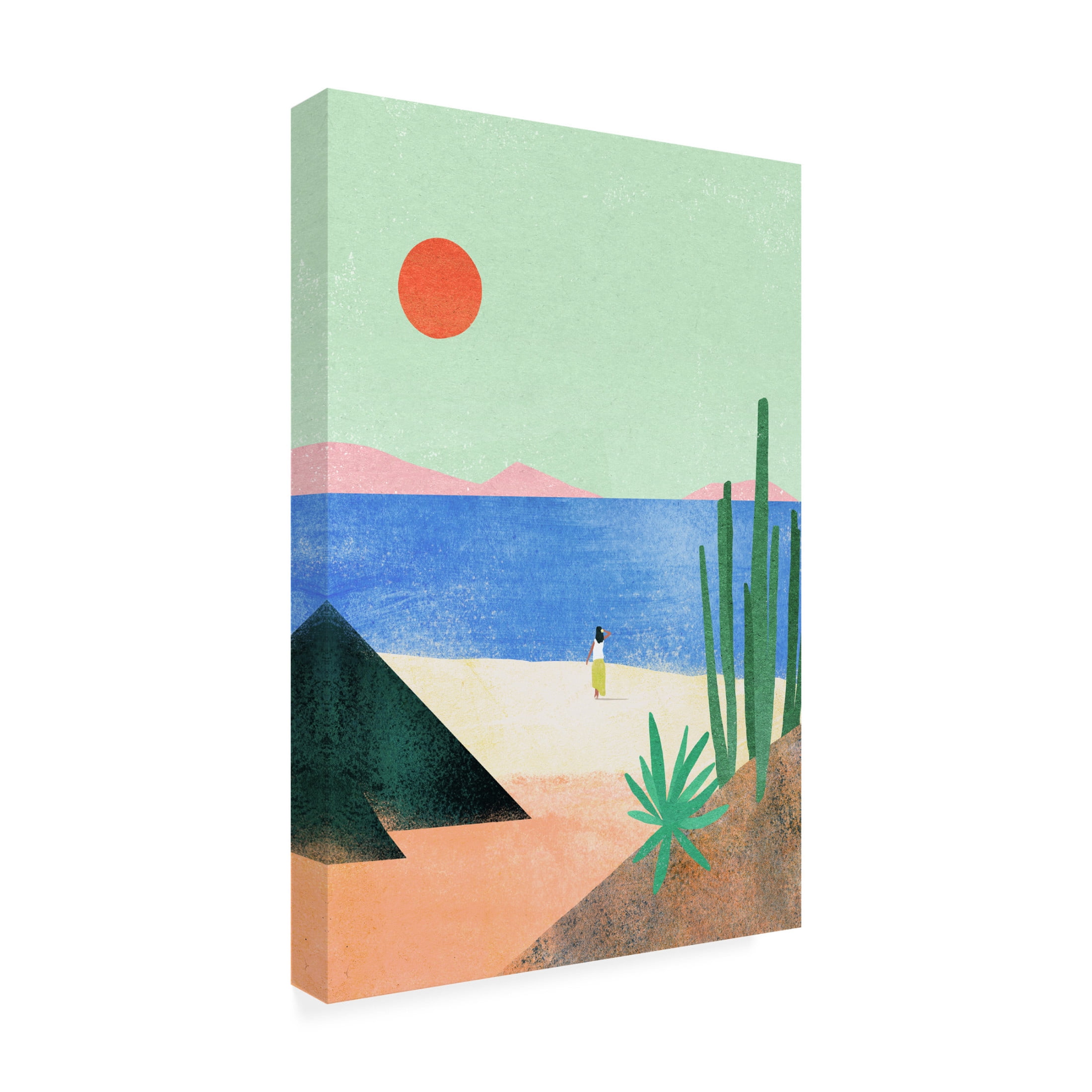 Trademark Fine Art longwayhome Beach Girl ii Canvas Wall Art