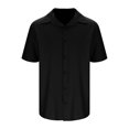 thumbnail image 5 of fatyb Mens Button down Shirts Summer Short Sleeve Casual Shirts Plain Shirts for Vacation Wedding Beach, 5 of 6