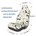 thumbnail image 3 of Wukai Vintage Moon Fox Full Set Car Seat Covers with Soft Padding Universal Auto Front Seats Protector and Cushion Mat, 3 of 5