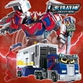 thumbnail image 3 of Metal Cardbot HEAVY IRON Trailer Cargo Truck Transforming Robot Car Card Toy Action Figure ABS 30CM Transformation Model Gift, 3 of 7
